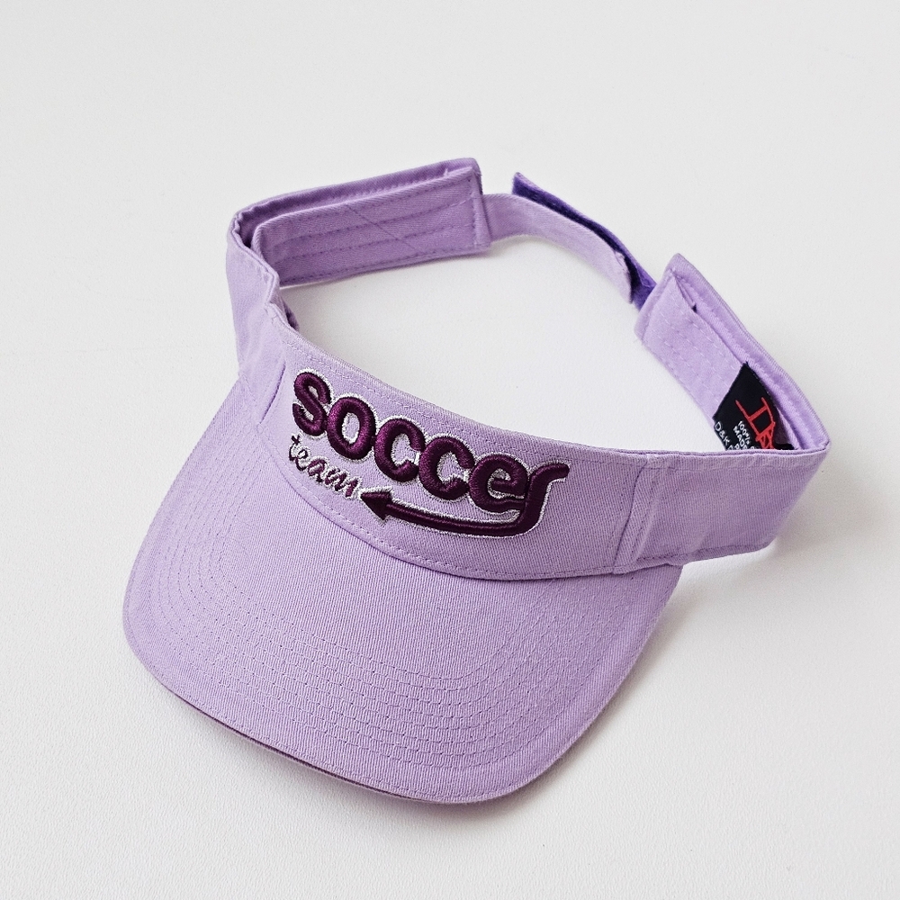 Y2K D&K Dikla Lilac Purple Visor Hat Soccer Embroidered Adjustable Sport Cap